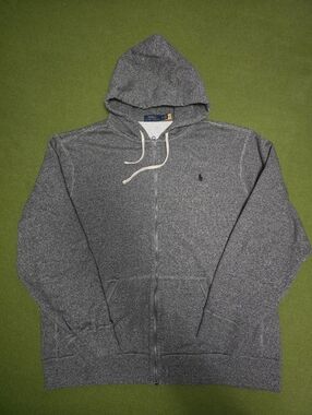 Polo by Ralph Lauren Heather Gray Full-Zip Hooded Sweater